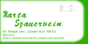 marta szauervein business card