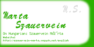 marta szauervein business card